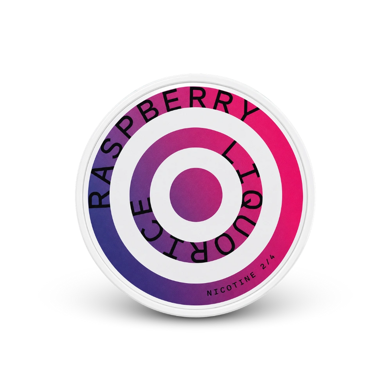 HELWIT Raspberry Liquorice Slim – nikotino pagalvėlių dėžutė
