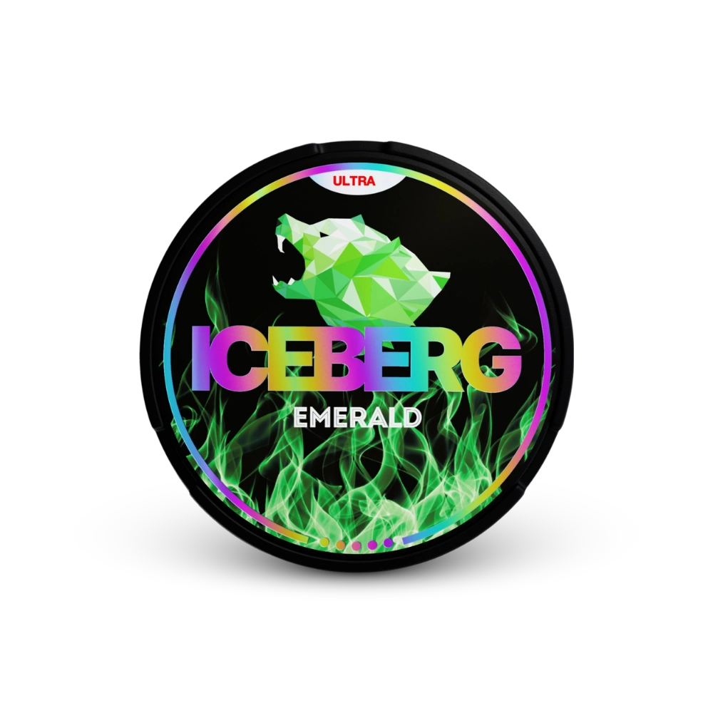 Iceberg Emerald – nikotino pagalvėlių skardinė