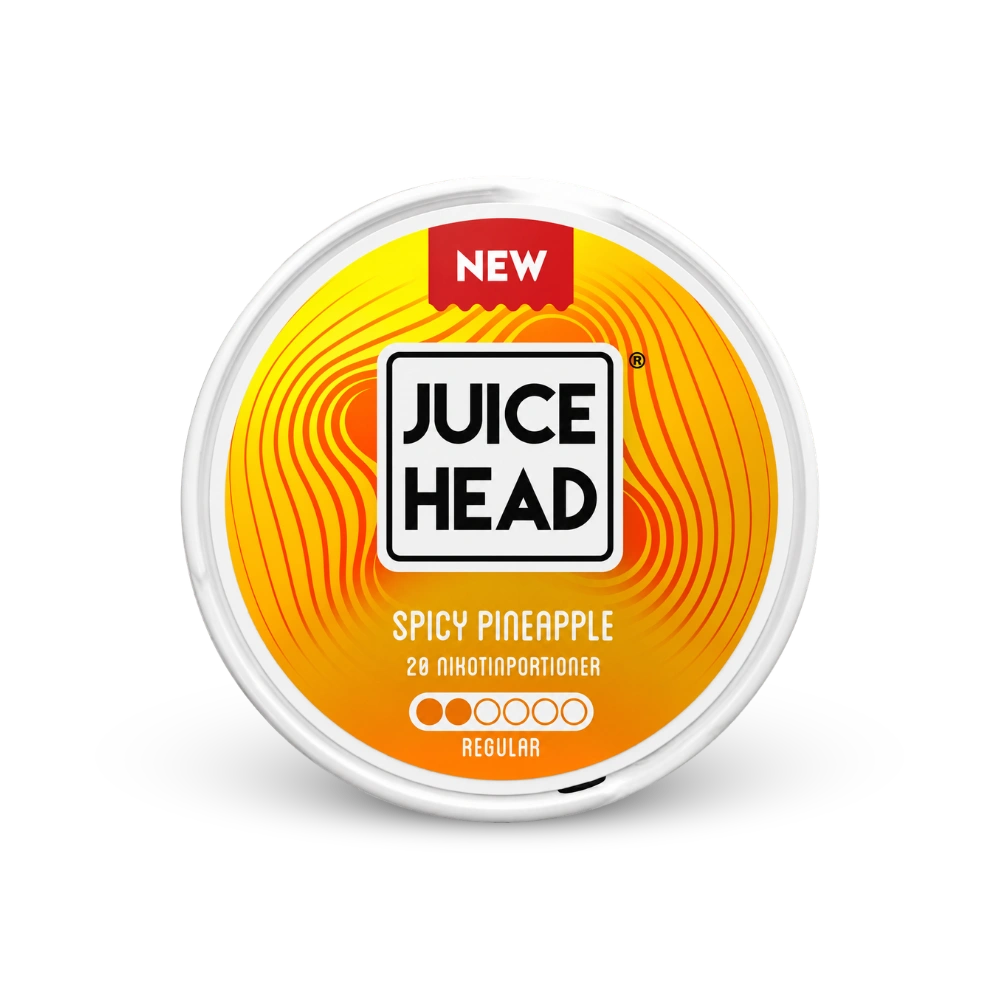 Juice Head Spicy Pineapple Regular – nikotino pagalvėlių skardinė