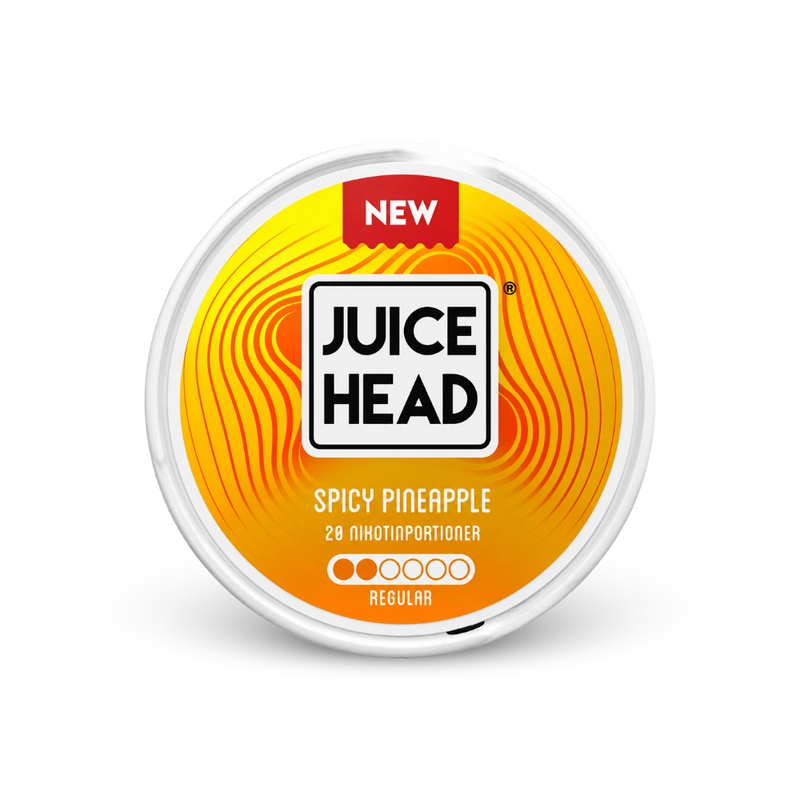 Juice Head Spicy Pineapple Regular – nikotino pagalvėlių skardinė