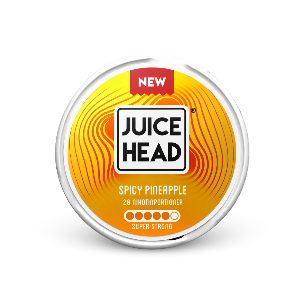 Juice Head Spicy Pineapple Super Strong – nikotino pagalvėlių skardinė