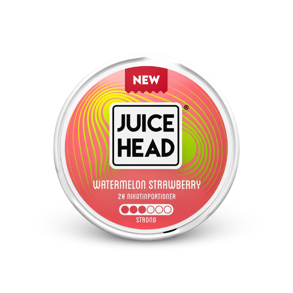 Juice Head Watermelon Strawberry Strong – nikotino pagalvėlių skardinė