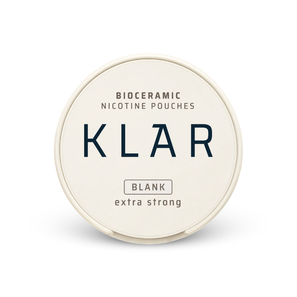 KLAR Blank Extra Strong Slim – nikotino pagalvėlių skardinė