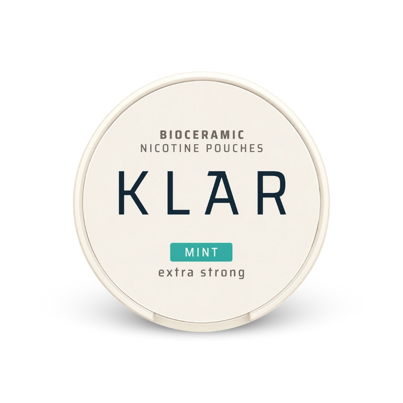 KLAR Mint Extra Strong Slim – nikotino pagalvėlių dėžutė