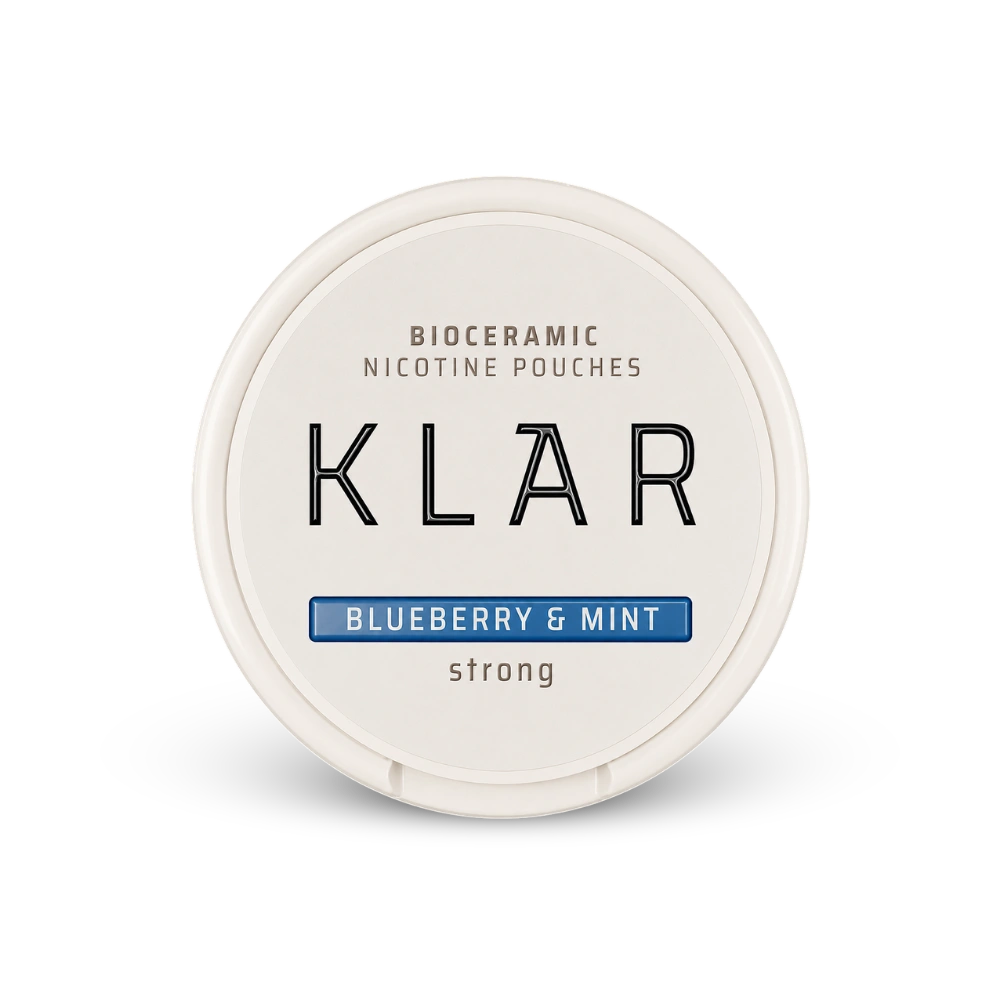 KLAR Strawberry Basil Strong Mini – nikotino pagalvėlių skardinė