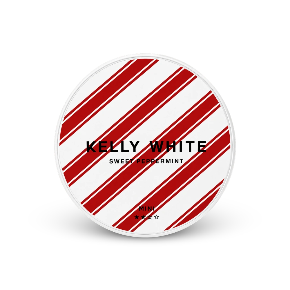 Kelly White Mini Sweet Peppermint – nikotino pagalvėlių skardinė
