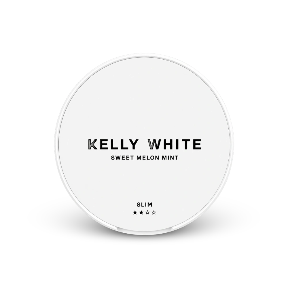 Kelly White Sweet Melon Mint Slim – nikotino pagalvėlių dėžutė