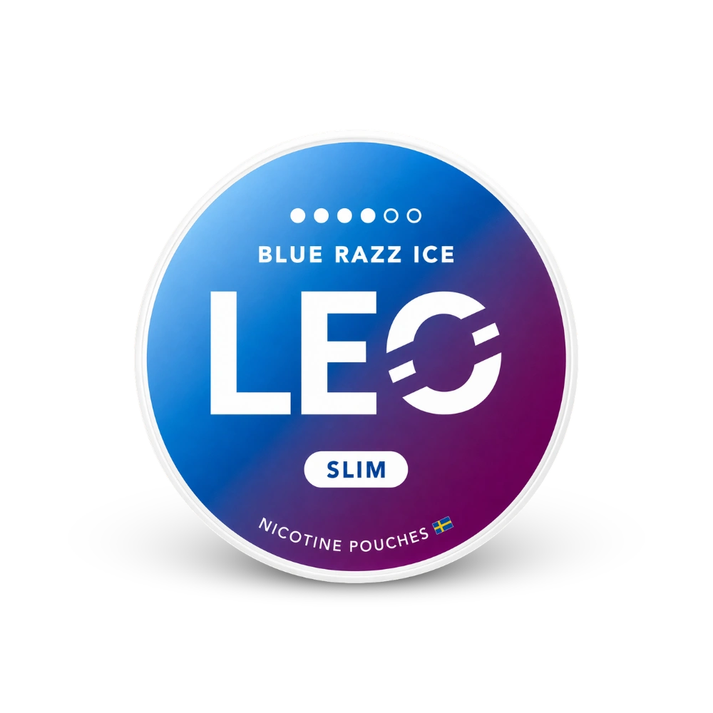 LEO Blue Razz Ice Strong – nikotino pagalvėlių skardinė