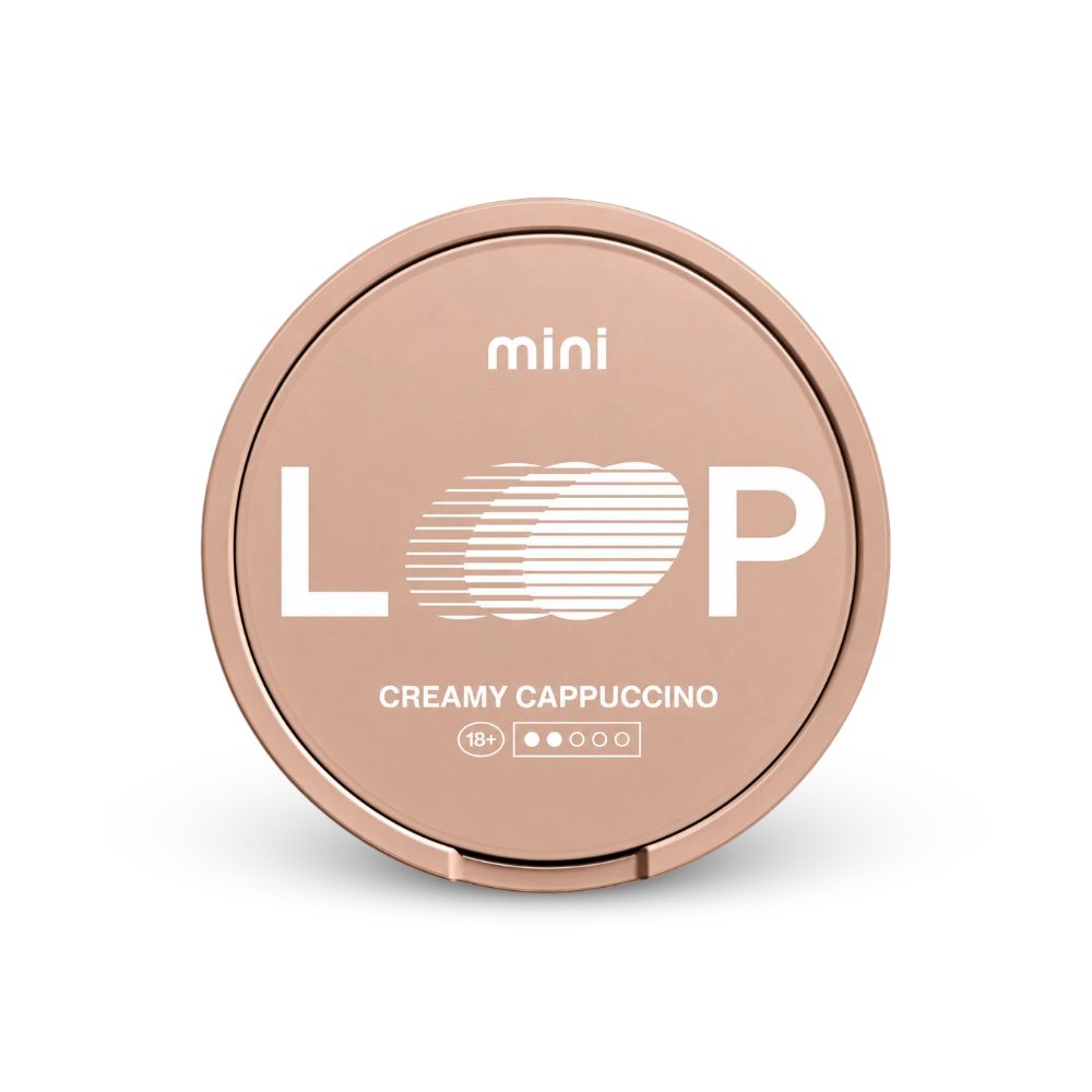 LOOP Creamy Cappuccino Mini – nikotino pagalvėlių dėžutė
