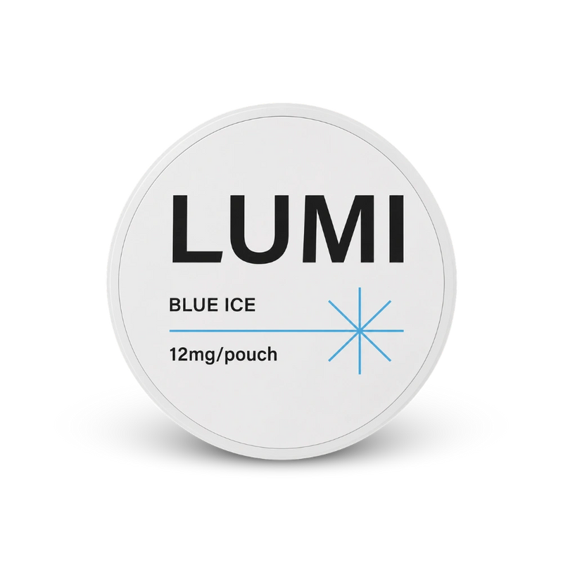LUMI Blue Ice 12mg – nikotino pagalvėlių skardinė
