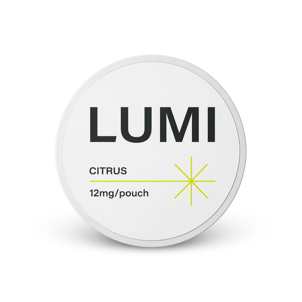LUMI Citrus 12mg – nikotino pagalvėlių skardinė