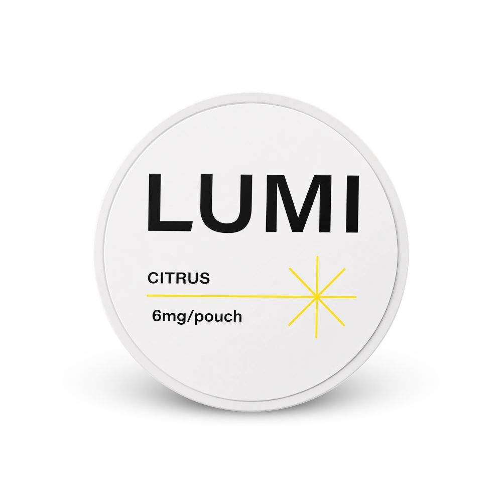 LUMI Citrus 6mg – nikotino pagalvėlių skardinė