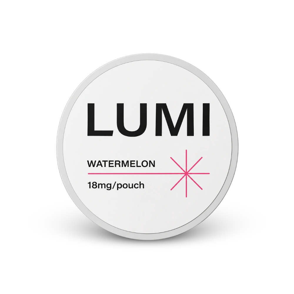 LUMI Watermelon 18mg – nikotino pagalvėlių skardinė