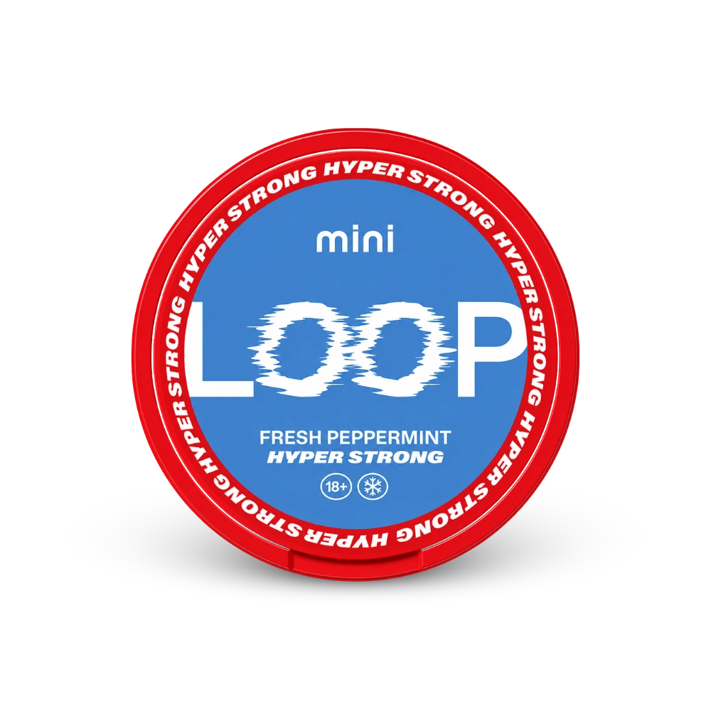 Loop Fresh Peppermint Mini Hyper – nikotino pagalvėlių skardinė