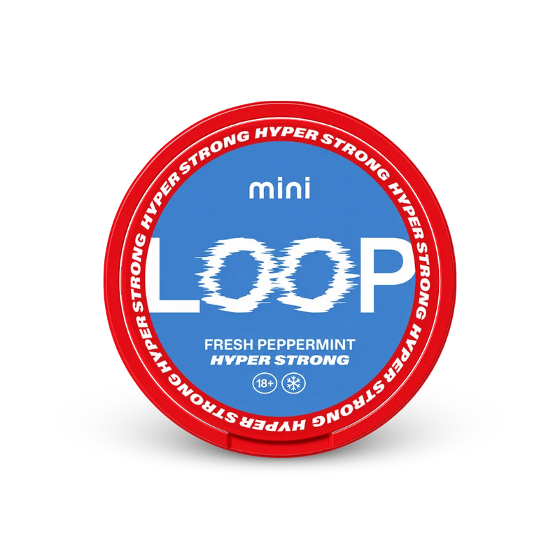 Loop Fresh Peppermint Mini Hyper – nikotino pagalvėlių skardinė