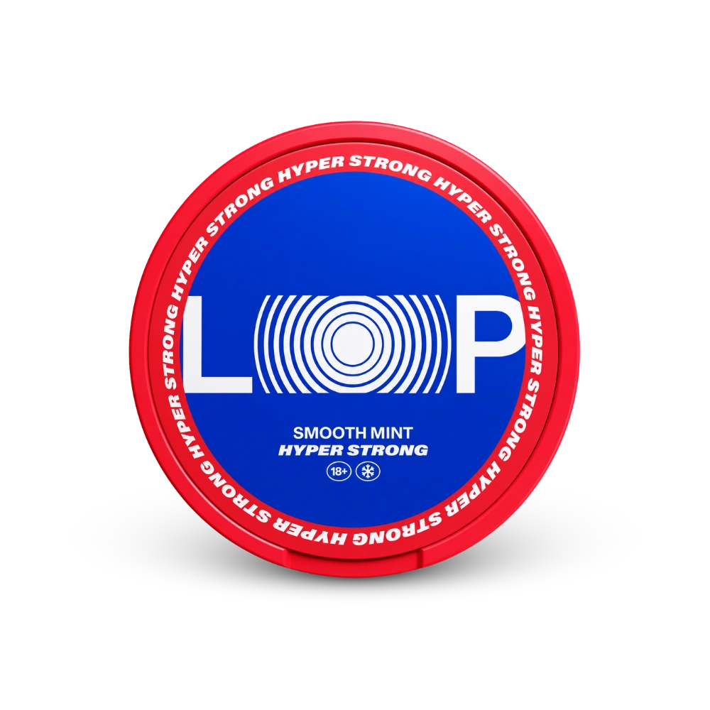 Loop Smooth Mint Hyper Strong – nikotino pagalvėlių skardinė