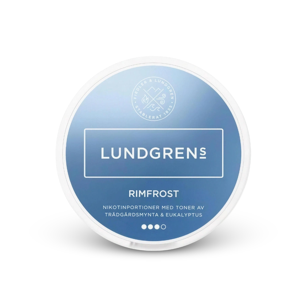 Lundgrens Rimfrost – nikotino pagalvėlių skardinė