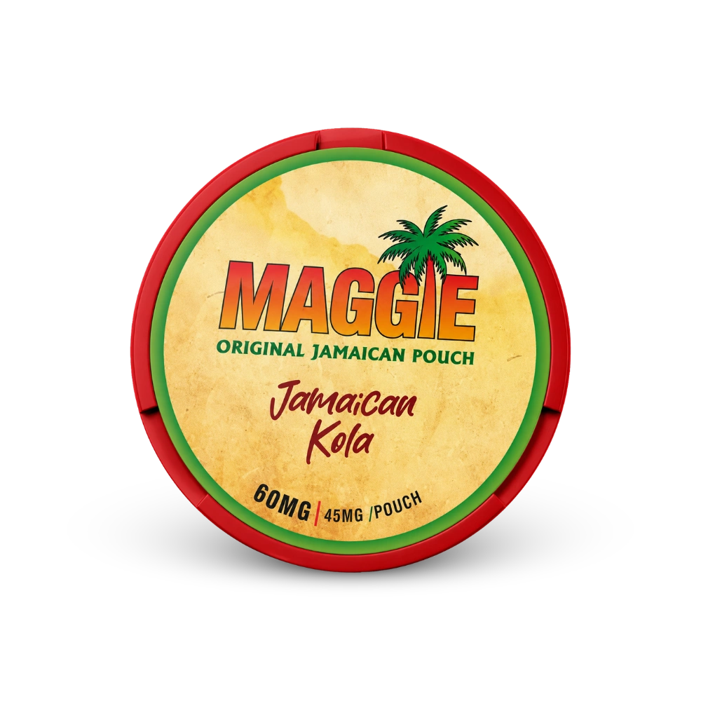 MAGGIE Jamaica Kola 60mg – nikotino pagalvėlių skardinė
