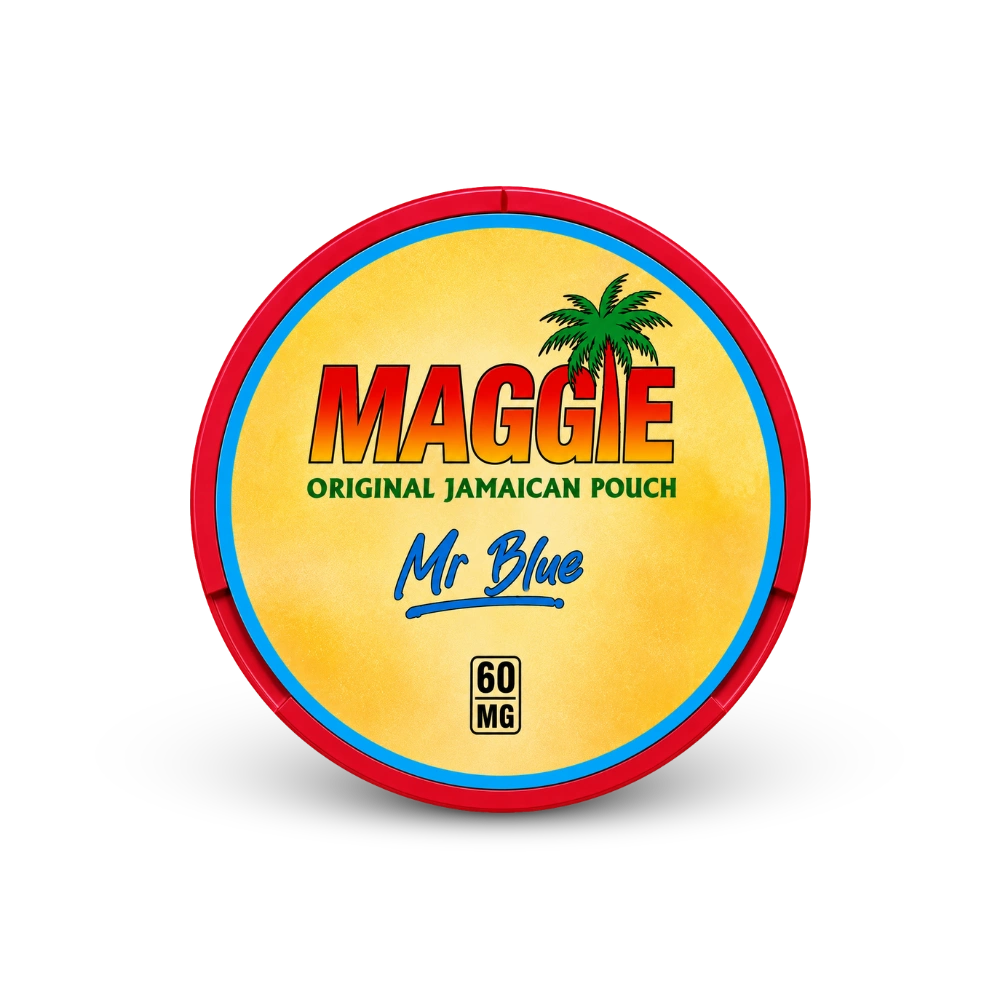 MAGGIE Mr Blue 60mg – nikotino pagalvėlių skardinė