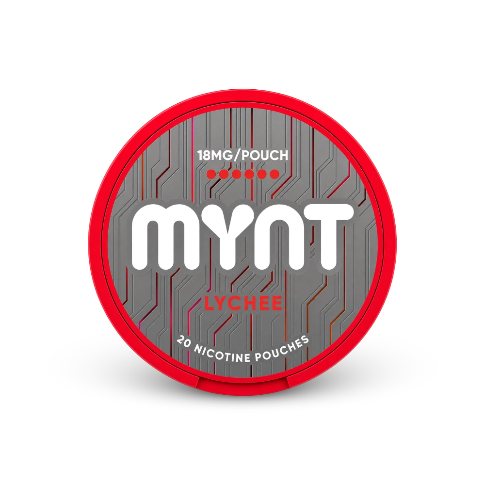 MYNT Lychee Strong – nikotino pagalvėlių skardinė