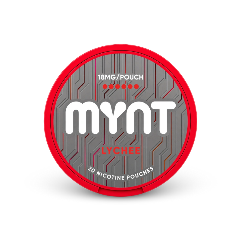 MYNT Lychee Strong – nikotino pagalvėlių skardinė
