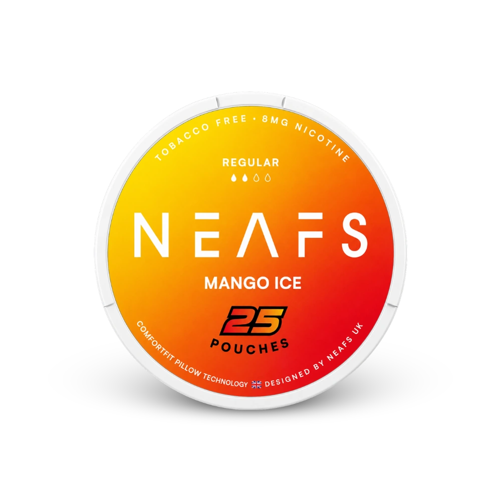 NEAFS Mango Ice Regular – nikotino pagalvėlių skardinė