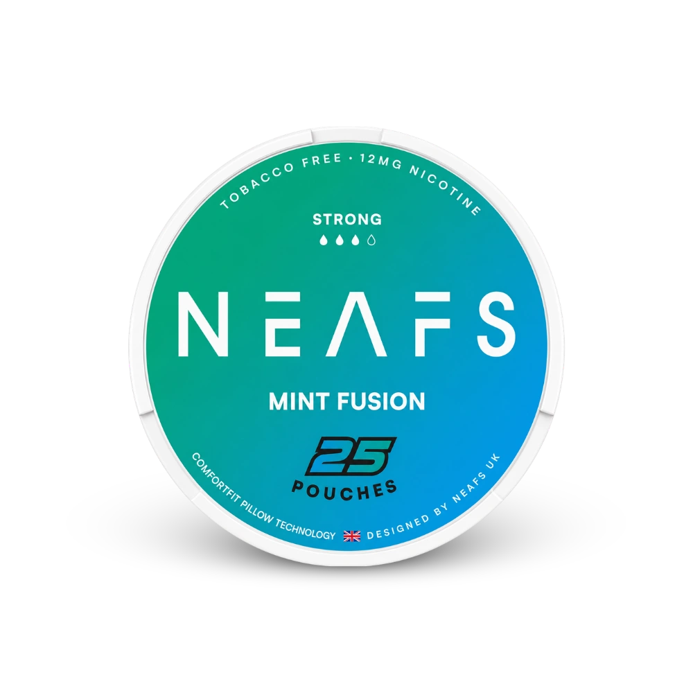 NEAFS Mint Fusion Strong – nikotino pagalvėlių skardinė
