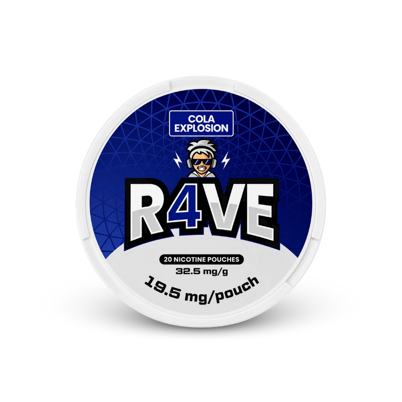 RAVE Cola Explosion 32.5mg – nikotino pagalvėlių skardinė