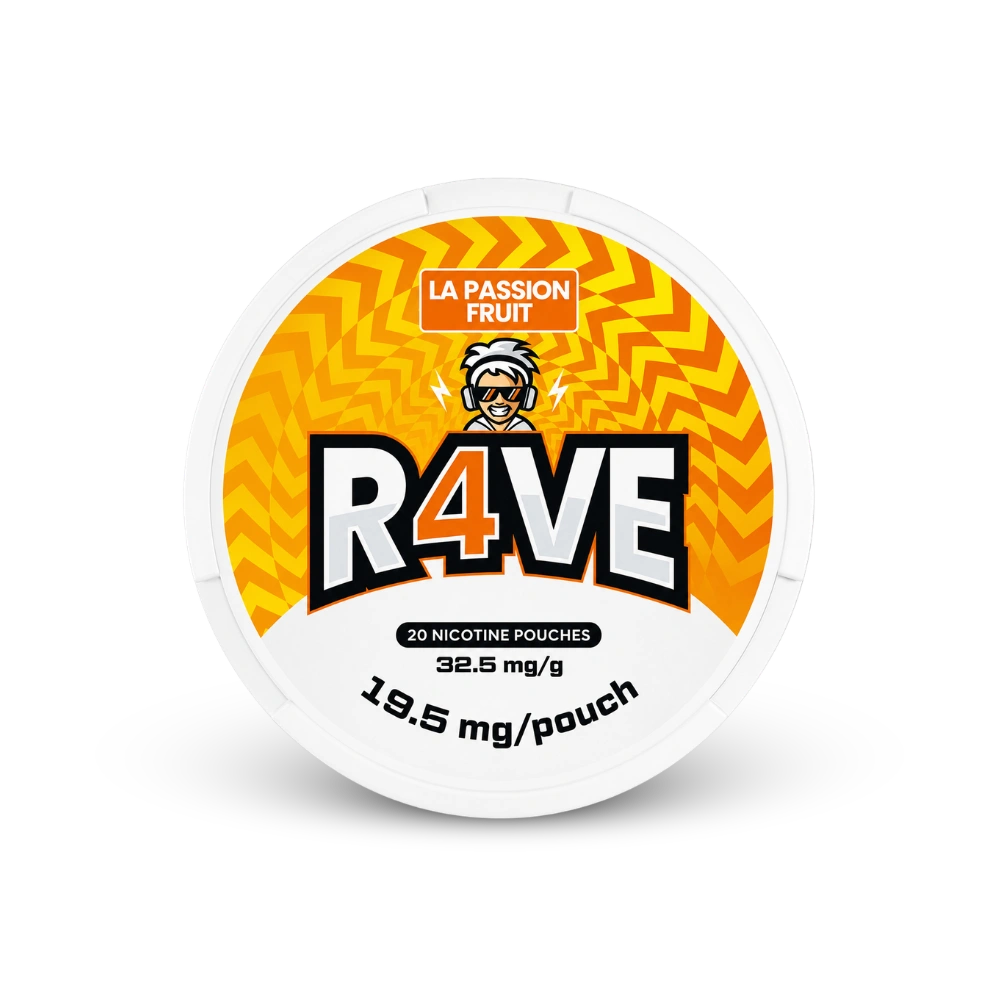 RAVE La Passion Fruit 32.5mg – nikotino pagalvėlių skardinė