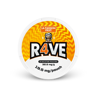 RAVE La Passion Fruit 32.5mg – nikotino pagalvėlių skardinė