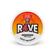 RAVE Mango Django 32.5mg – nikotino pagalvėlių skardinė