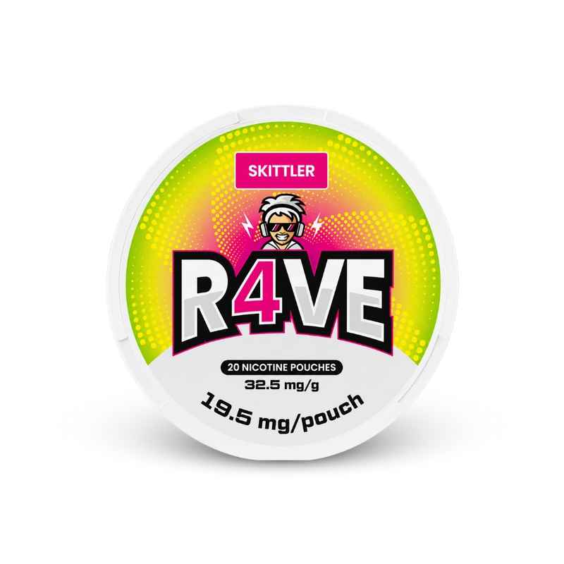 RAVE Skittler 32.5 – nikotino pagalvėlių dėžutė