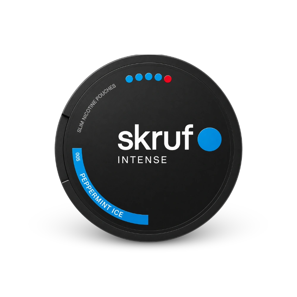 SKRUF Intense Peppermint Ice S4 – nikotino pagalvėlių skardinė