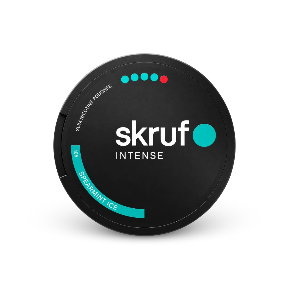 SKRUF Intense Spearmint Ice S4 – nikotino pagalvėlių skardinė
