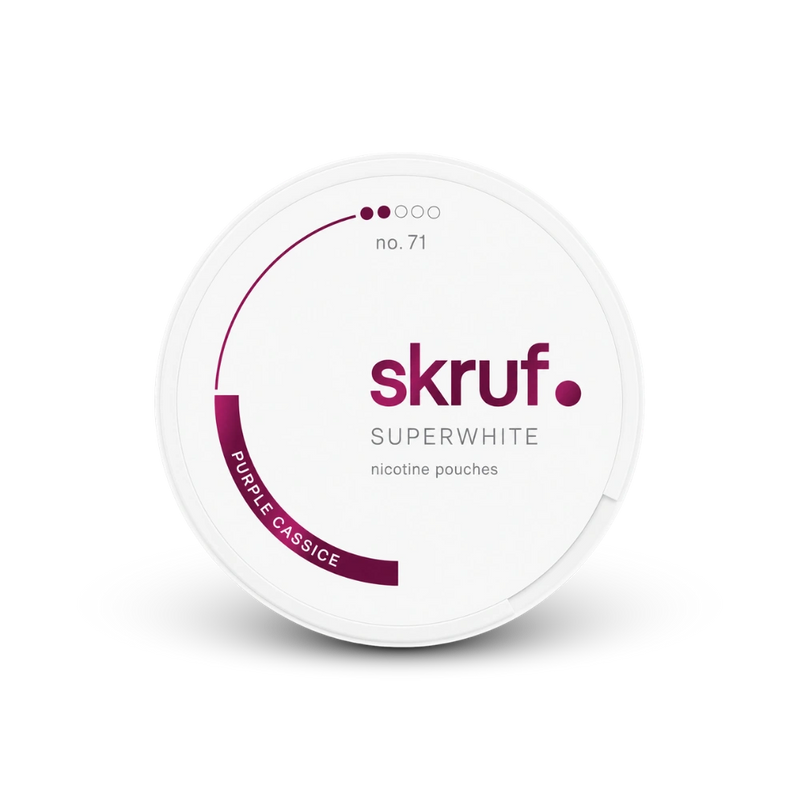 SKRUF Purple Cassice S2 – nikotino pagalvėlių skardinė