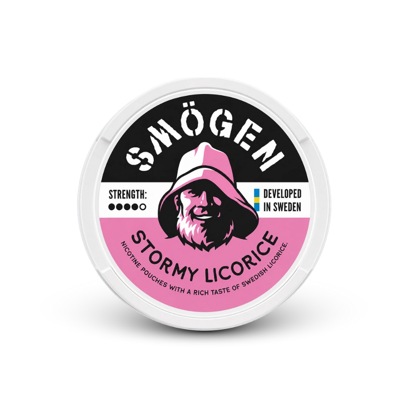 Smögen Stormy Licorice – nikotino pagalvėlių skardinė