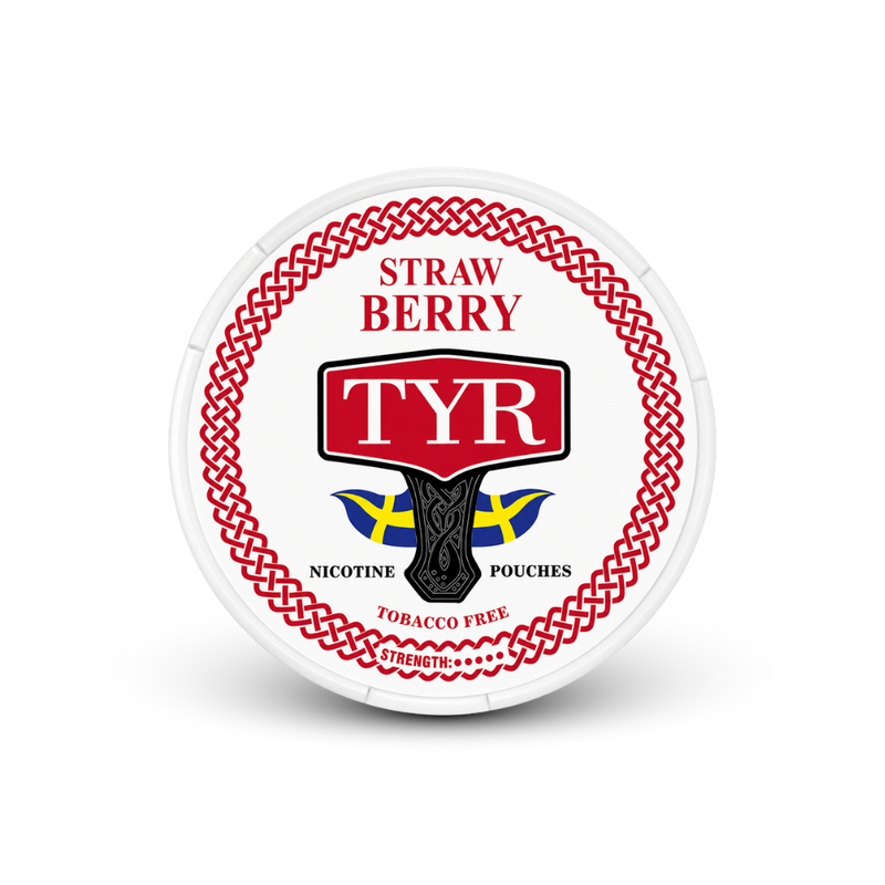 TYR Strawberry – nikotino pagalvėlių skardinė