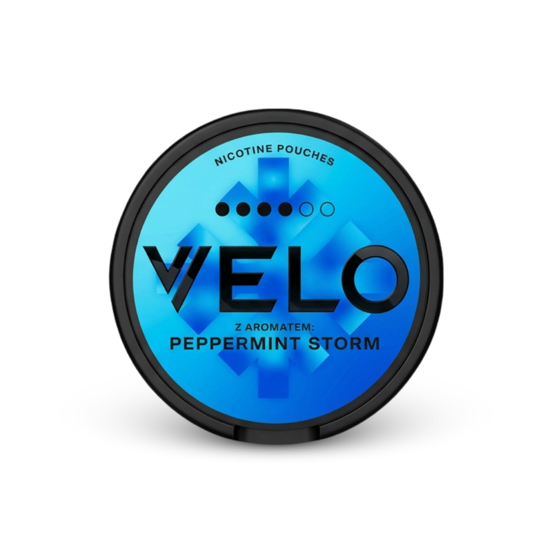 VELO Peppermint Storm – nikotino pagalvėlių žarnynas