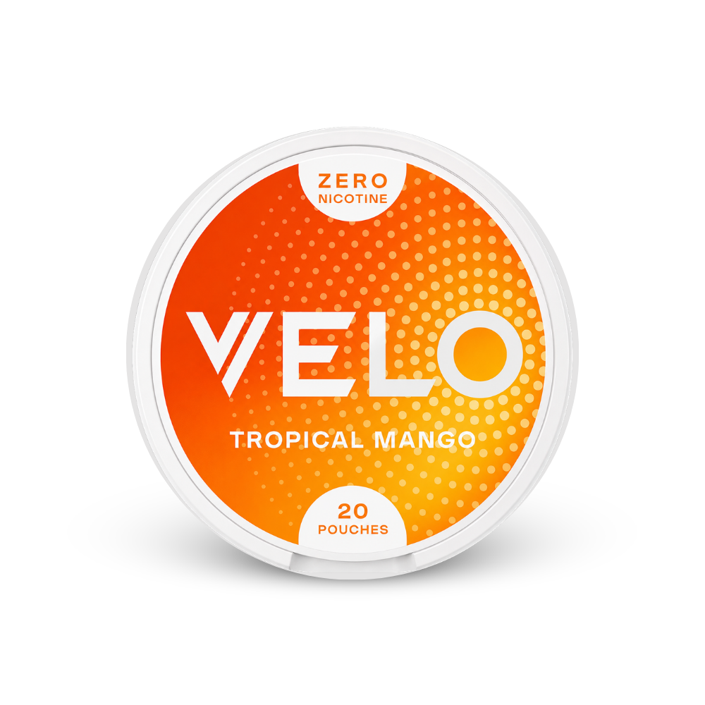 VELO Tropical Mango Zero – nikotino pagalvėlių skardinė