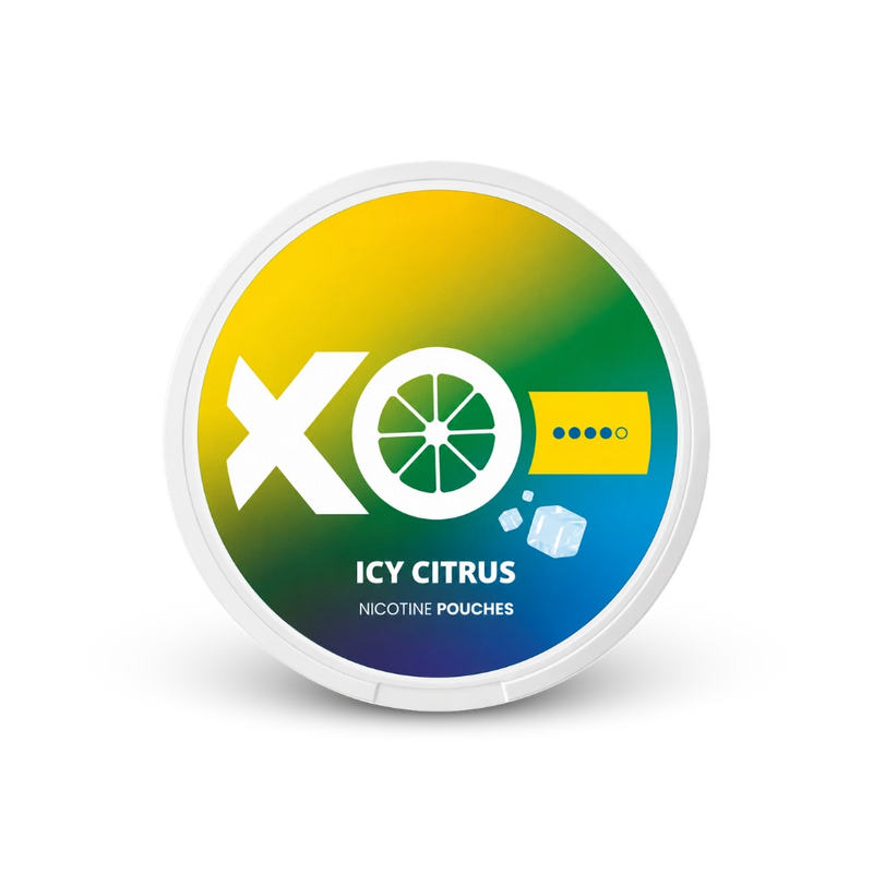 XO Icy Citrus – nikotino pagalvėlių skardinė