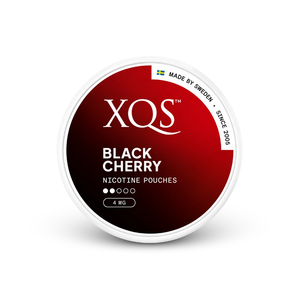XQS Black Cherry Slim Light – nikotino pagalvėlių skardinė