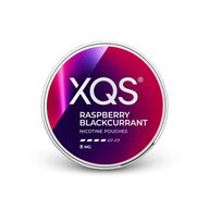 XQS Raspberry Blackcurrant Slim Strong – nikotino pagalvėlių skardinė