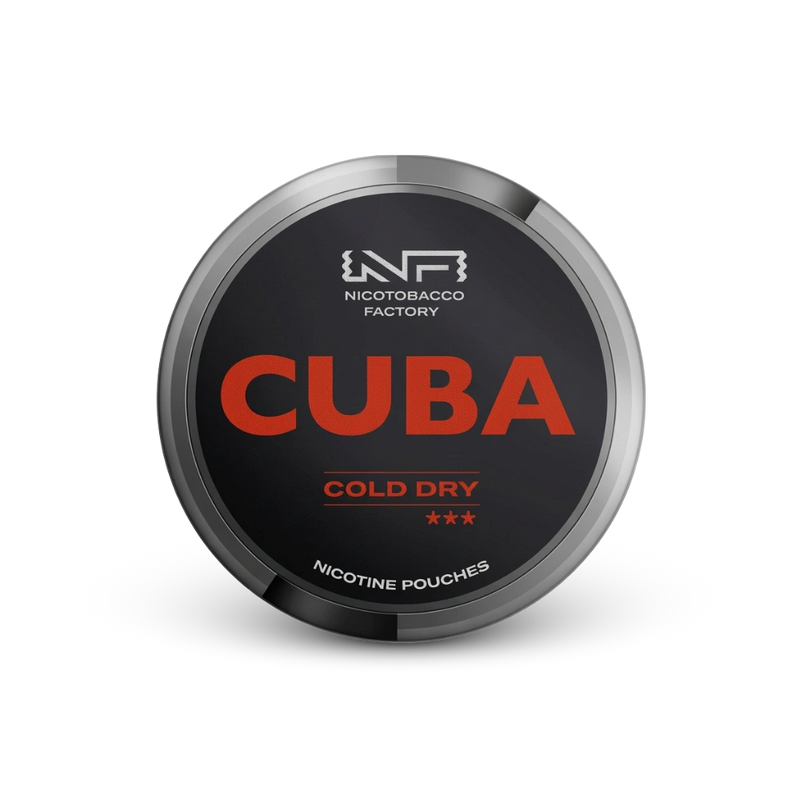 Cuba Black Cold Dry – nikotino pagalvėlių skardinė
