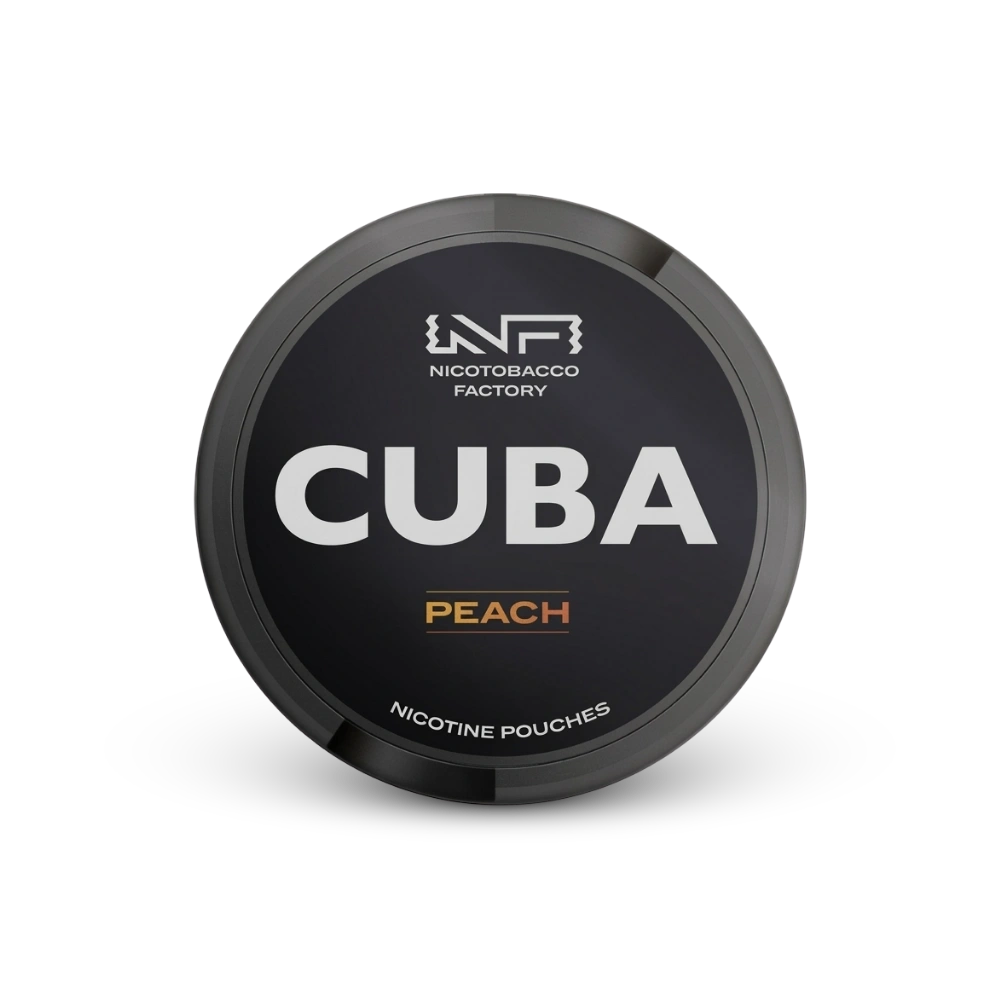 Cuba Black Peach – nikotino pagalvėlių skardinė