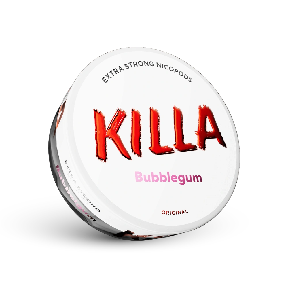 Killa Bubblegum Extra Strong Nicotine Pouches 16mg Dozė su Žuvačkos Skonio