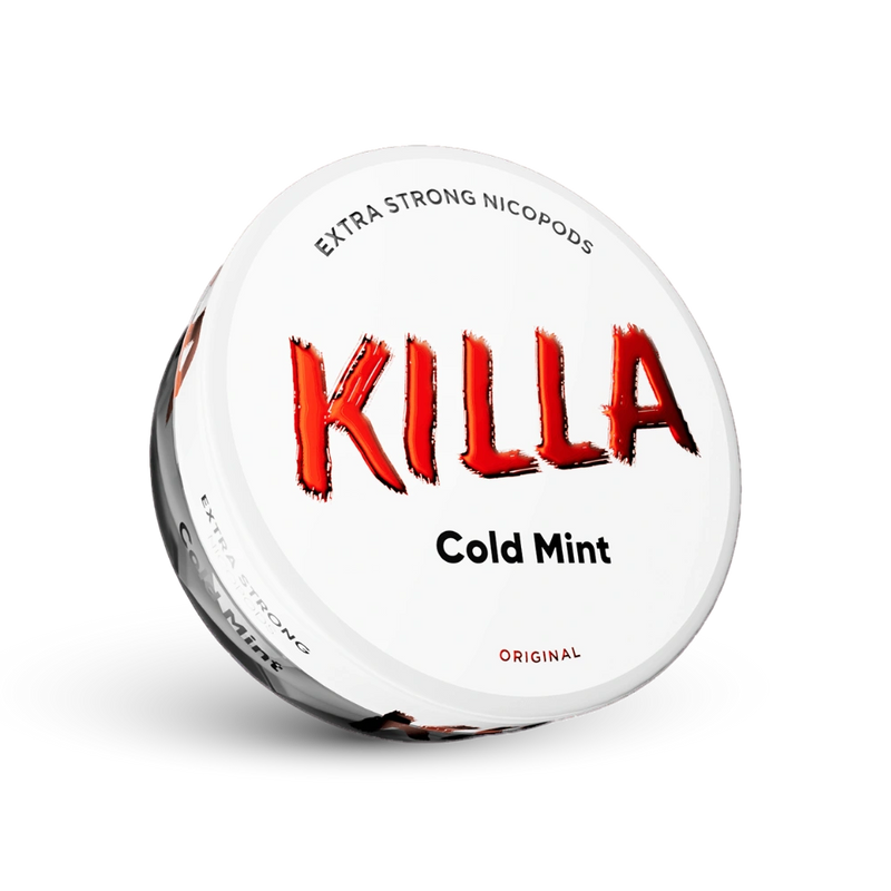 Killa Cold Mint Extra Strong nikotino pagalvėlės, 16 mg stiprumo dozė, mėtų skonis