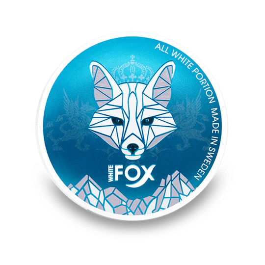 White Fox All White Portion Slim nikotino pagalvėlės baltoje dėžutėje su lapės logotipu